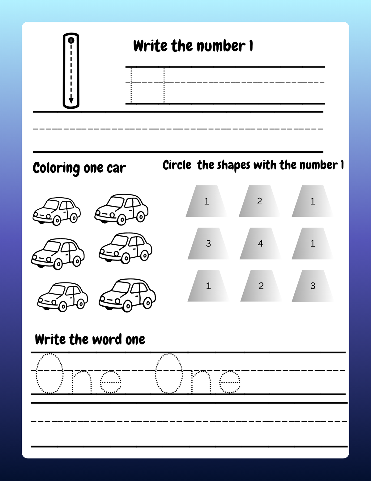 123 Number Tracing Worksheets for Kids |1- 10 Learn to Write Workbook | Printable PDF