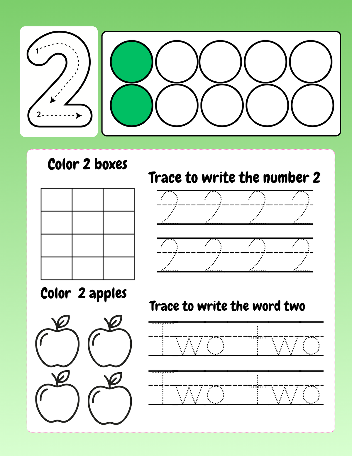 123 Number Tracing Worksheets for Kids |1- 10 Learn to Write Workbook | Printable PDF